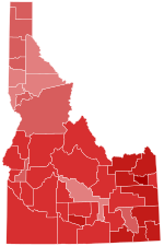 Карта результатов выборов в Сенат США 1984 года в Айдахо, составленная county.svg