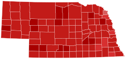 2002 Amerika Birleşik Devletleri Senatosu seçimleri Nebraska'da ilçe.svg tarafından sonuçları haritası