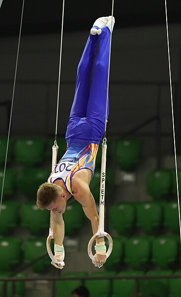 File:2019-06-27 1st FIG Artistic Gymnastics JWCH Men's All-around competition Subdivision 3 Still rings (Martin Rulsch) 085.jpg