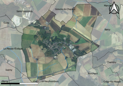 Carte orhophotogrammétrique de la commune.