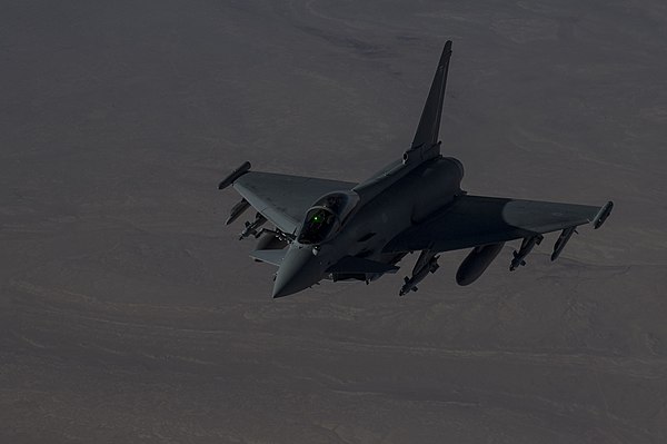 A British Typhoon fighter flies over Iraq Dec. 22, 2015.jpg
