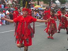 A kabasaran war dance, performed at a parade, 2006 A Kabasaran war dance, performed at a parade, 2006.jpg