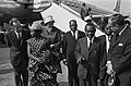 Arrival of Vice President of Cameroon J. Foncha at Schiphol, no. 4 J. Foncha (head)