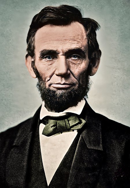 ไฟล์:Abraham Lincoln (1809-1865) - Daguerréotype de Lincoln par Alexander Gardner en 1863 (colorisé).jpg