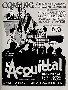 Advertisement for 1923 silent film The Acquittal.jpg