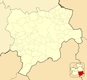 Valdegangaの位置（アルバセーテ県内）