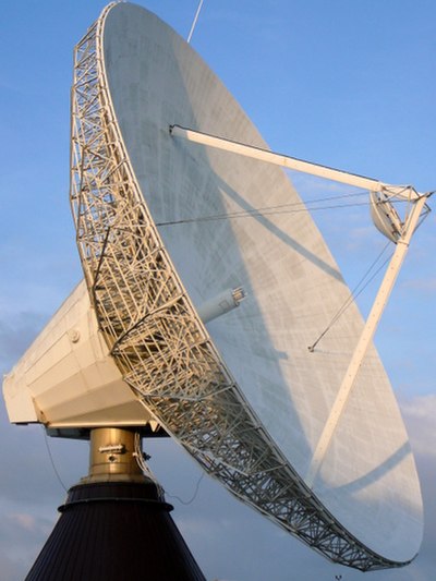 Cassegrain satellite communication antenna in Sweden
