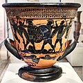 Attic black-figure calyx krater with a Homeric battle, 6th cent. B.C. National Archaeological Museum, Athens, Greece.