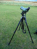 Spotting scope on its tripod