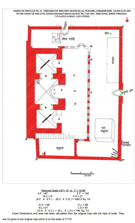 Ayodhya disputed site map