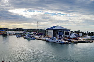 <span class="mw-page-title-main">Muara Naval Base</span> Naval base and headquarters of the Royal Brunei Navy