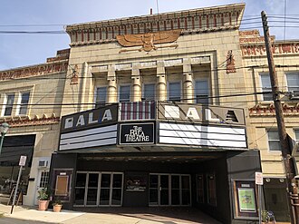 Front of the now closed Bala Theater Bala Theater (49039236267).jpg