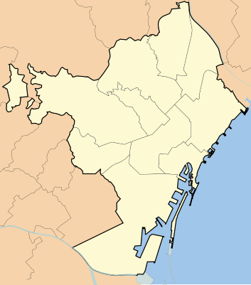 Location map Spain Barcelona municipality