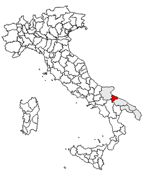 Barletta-Andria-Trani na mapě Itálie
