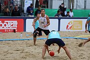 Deutsch: Beachhandball Europameisterschaften 2019 (Beach handball Euro); Tag 6: 7. Juli 2019 – Männerfinale, Dänemark-Norwegen 2:0 (25:18, 19:16) English: Beach handball Euro; Day 6: 7 July 2019 – Men's Final – Denmark-Norway 2:0 (25:18, 19:16)