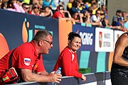 Deutsch: Beachhandball Europameisterschaften 2019 (Beach handball Euro); Tag 4: 5. Juli 2019 – Männer, Viertelfinale, Russland-Polen 2:0 (30:22, 19:18) English: Beach handball Euro; Day 4: 5 July 2019 – Quarter Final Men – Russia-Poland 2:0 (30:22, 19:18)