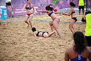 Deutsch: Beachhandball bei den Olympischen Jugendspielen 2018; Tag 6, 11. Oktober 2018; Mädchen, Platzierungsrunde - Amerikanisch Samoa-Hongkong 0:2 English: Beach handball at the 2018 Summer Youth Olympics at 11 October 2018 – Girls Consolation Round – American Samoa-Hong Kong 0:2