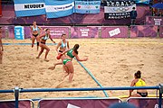 Deutsch: Beachhandball bei den Olympischen Jugendspielen 2018; Tag 5, 10. November 2018; Mädchen, Hauptrunde - Ungarn-Argentinien 1:2 English: Beach handball at the 2018 Summer Youth Olympics at 11 October 2018 – Girls Main Round – Hungary-Argentina 1:2