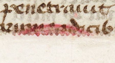 The last remnant of old ownership marks Beinecke-speculum-hist-223r-det.jpg