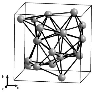 Unit cell of a β-Mn crystal
