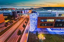 One of the South Moravian Innovation Centre buildings: biotechnology incubator JIC INBIT in university campus in Brno, (Czech Republic) Biotechnologicky inkubator JIC INBIT.jpg