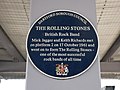 Blue plaque marking the formation of The Rolling Stones at Dartford Railway Station.