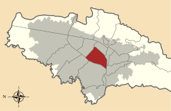 Location of the locality in the city of Bogotá