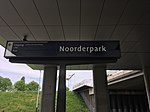 Stationsbord metrostation Noorderpark