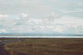 The inner fjord, separated from its outer counterpart by the Hringvegur bridge at Borgarnes