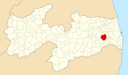 Localização de Gurinhém na Paraíba