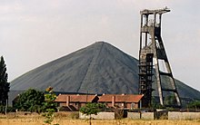 Fotografia del mucchio di scorie di Bruay