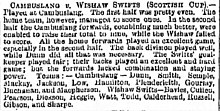 Cambuslang v Wishaw Swifts, Scottish Cup 4th round, 14 November 1885, from the Glasgow Herald two days later Cambuslang v Wishaw Swifts, Scottish Cup 4th round, 14 November 1885.jpg