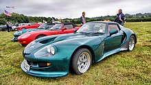 Marcos Mantara LM500 road car with a 5-litre Rover V8 engine Canmania Car show - Wimborne (9592349990).jpg