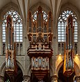 * Nomination Nave pipe organ in the cathedral of St. Michael and St. Gudula, Brussels, Belgium --Poco a poco 19:15, 20 March 2023 (UTC) * Promotion The image seems to be a bit off-centre. By any chance, could you rotate the image by a few degrees? --SHB2000 00:41, 21 March 2023 (UTC) What do you mean? the horizontal in the middle is horizontal, therefore it is not tilted. Please, bear in mind that the organ pieces are not identical left and right. The crop looks centered to me when I look at the windows in both edges on left and right --Poco a poco 08:18, 22 March 2023 (UTC) Can somebody else, please, review this image. It is in the meanwhile even a FP --Poco a poco 19:37, 29 March 2023 (UTC) Support--Peulle 06:32, 30 March 2023 (UTC)