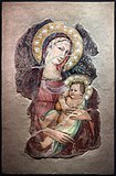 Мадонна дель Латте (Кормящая). 1395—1400. Деталь фрески. Музей Оспедале дельи Инноченти, Флоренция