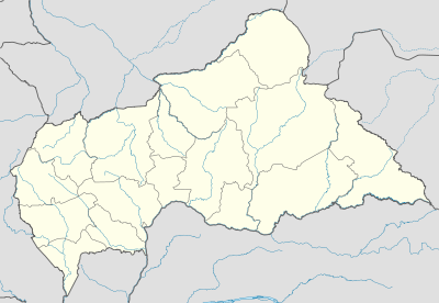 Kartposition Centralafrikanska republiken