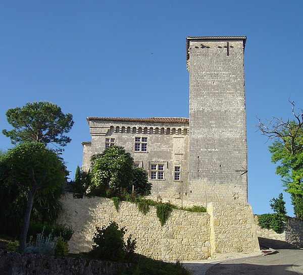 The castle of Plieux, built in 1340 and Camus's home in Occitanie, southern France