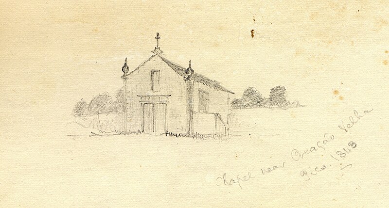 File:Chapel near Creaçáo Velha Pico. 1843 (0bf62338-df74-4540-bfe6-7f71862b2935).jpg