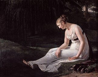 Melancholy; by Constance Marie Charpentier; 1801; oil on canvas; 130 x 165; Musée de Picardie, Amiens, France[25]