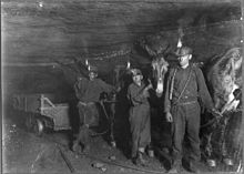 Photo of child coal miners in West Virginia by Lewis Hine (1908) Child coal miners (1908).jpg