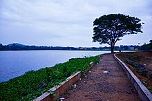 Newly laid pathway around Chitlapakkam lake