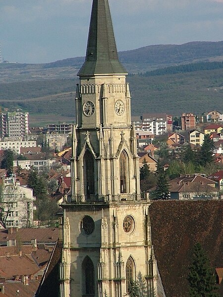 File:Cluj-Napoca St. Michael neogotic tower.jpg