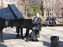 Huggins in Washington Square Park, March 2016