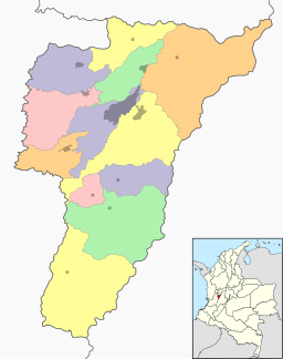 Colombia Quindío location map (adm colored)