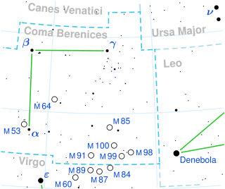 <span class="mw-page-title-main">Alpha Comae Berenices</span> Star in the constellation Coma Berenices