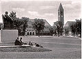 Boardman Hall (demolished in 1959) and Uris Library both designed by Miller