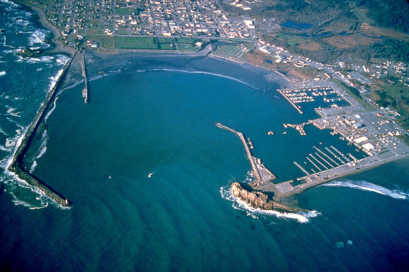 File:Crescent City California harbor aerial view.jpg