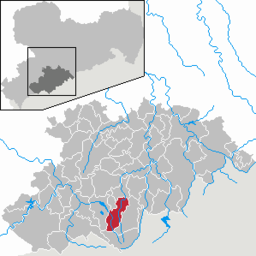 Läget för kommunen Crottendorf i Erzgebirgskreis