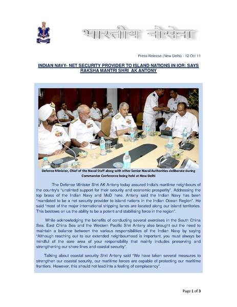 File:Defence Minister AK Antony inaugurates Naval Commanders Conference at New Delhi.pdf