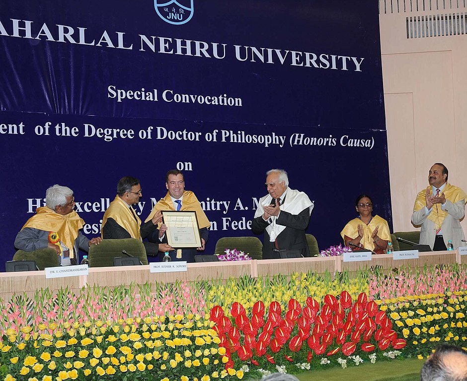 Filedmitry A Medvedev Being Conferred The Degree Of Doctor